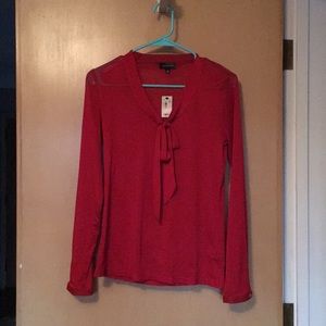 Red polka dot The Limited blouse XS